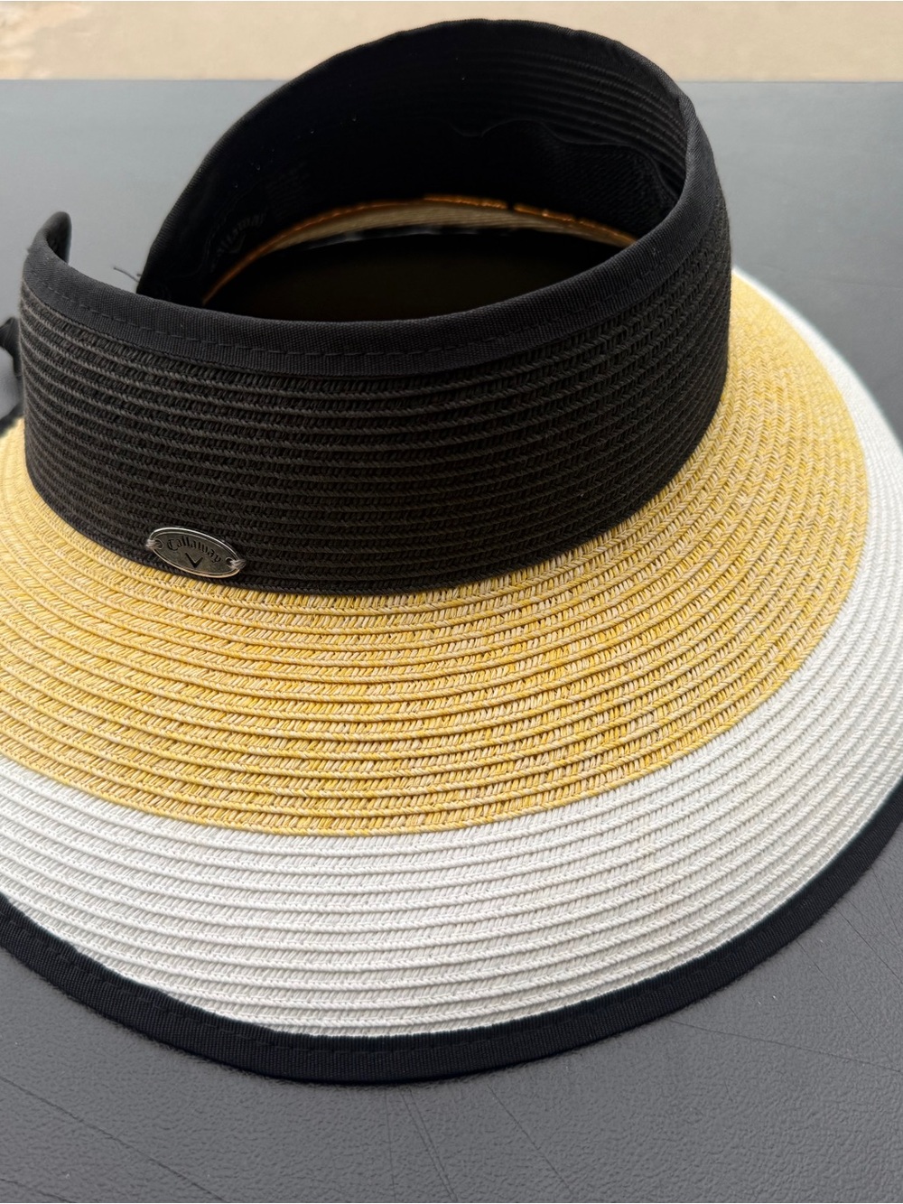 Women's Callaway Allure Visor Styled Hats black White Tan